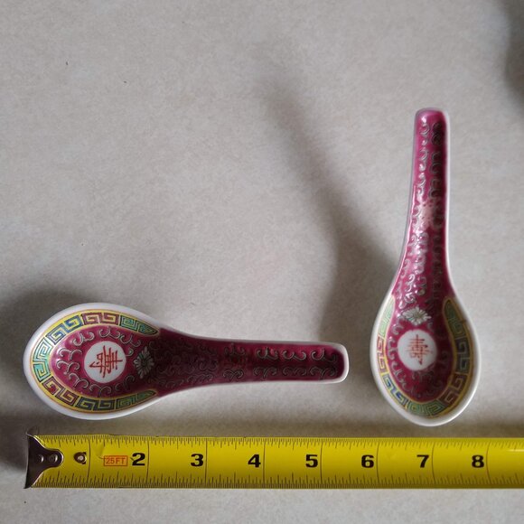 soup spoon Jingdezhen Wan Shou Wu Jiang Mun Shou - Picture 3 of 3